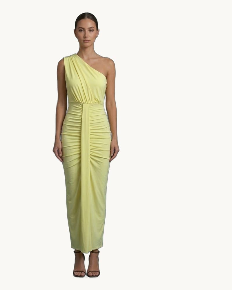One Shoulder Drape Maxi Dress 1