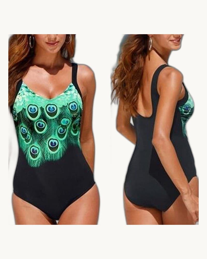 Feather Positioning Print Bikini 1