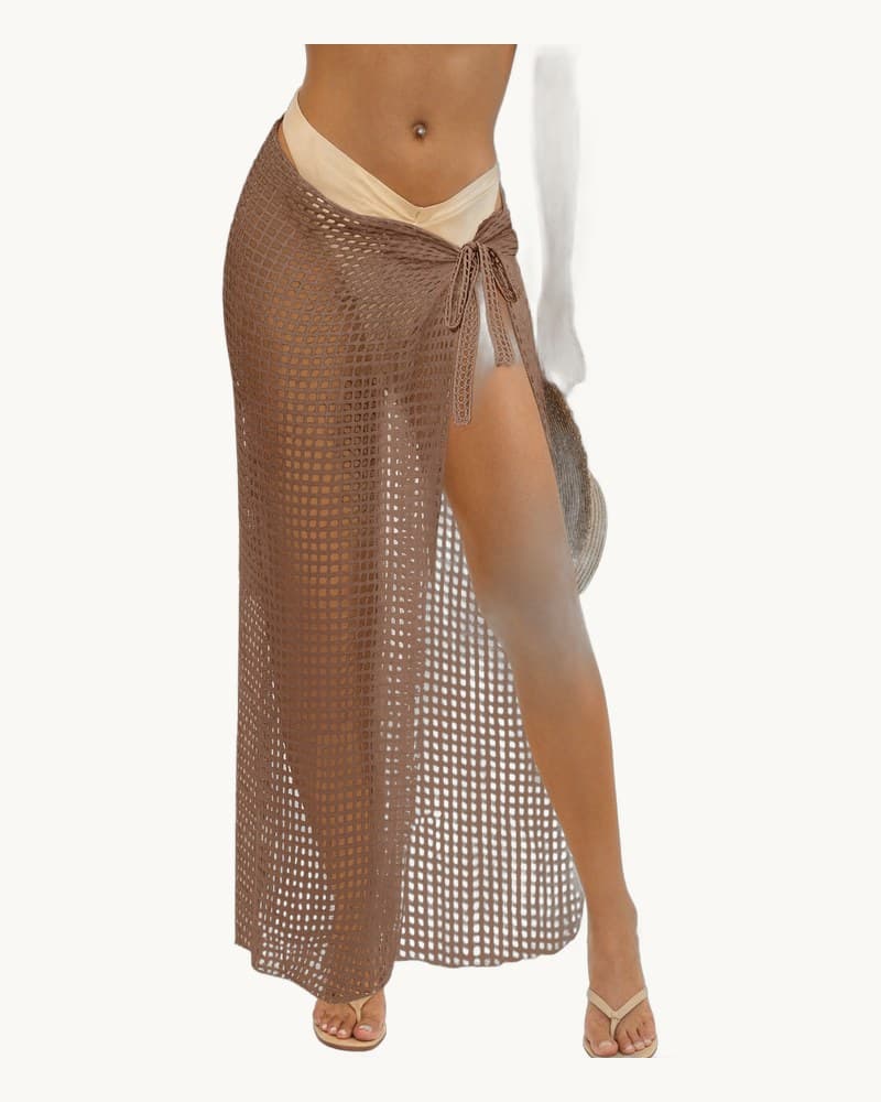 Fisoew Womens Crochet Swimsuit Coverups Hollow Out Bikini 1