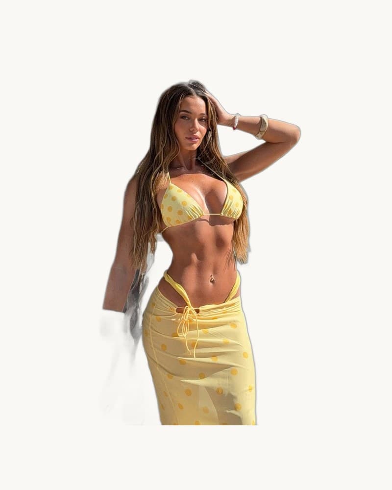 European and American Halter-style Lace-up Bikini Swimsuit 1