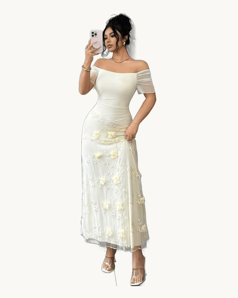 A New Elegant and Three-dimensional Floral Fabric Spliced 1