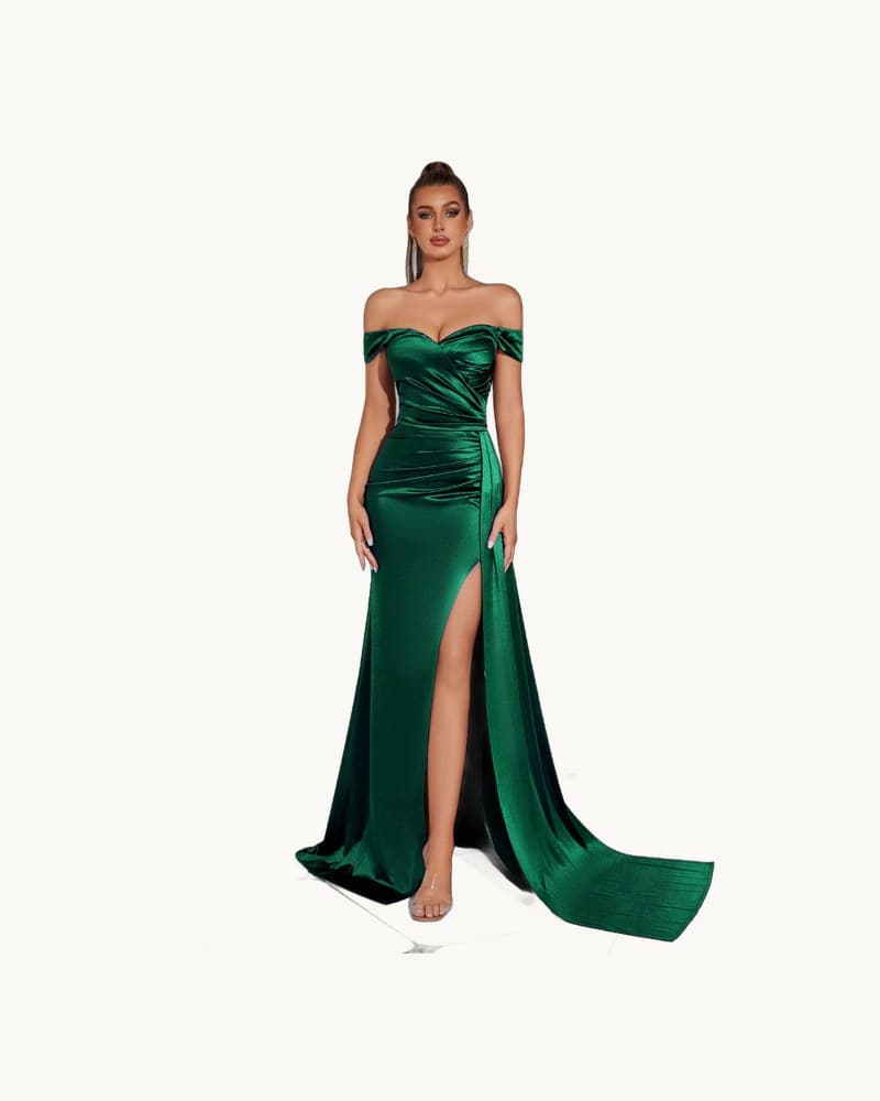 Bustier Off-shoulder Sexy Slit Dress 1
