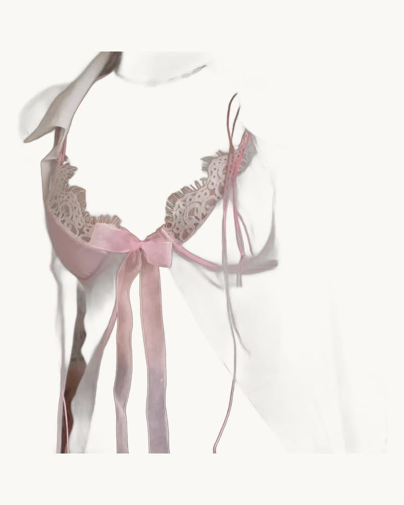 Hollow Out Fashion Plunge Eyelash Lace Splicing Small 1