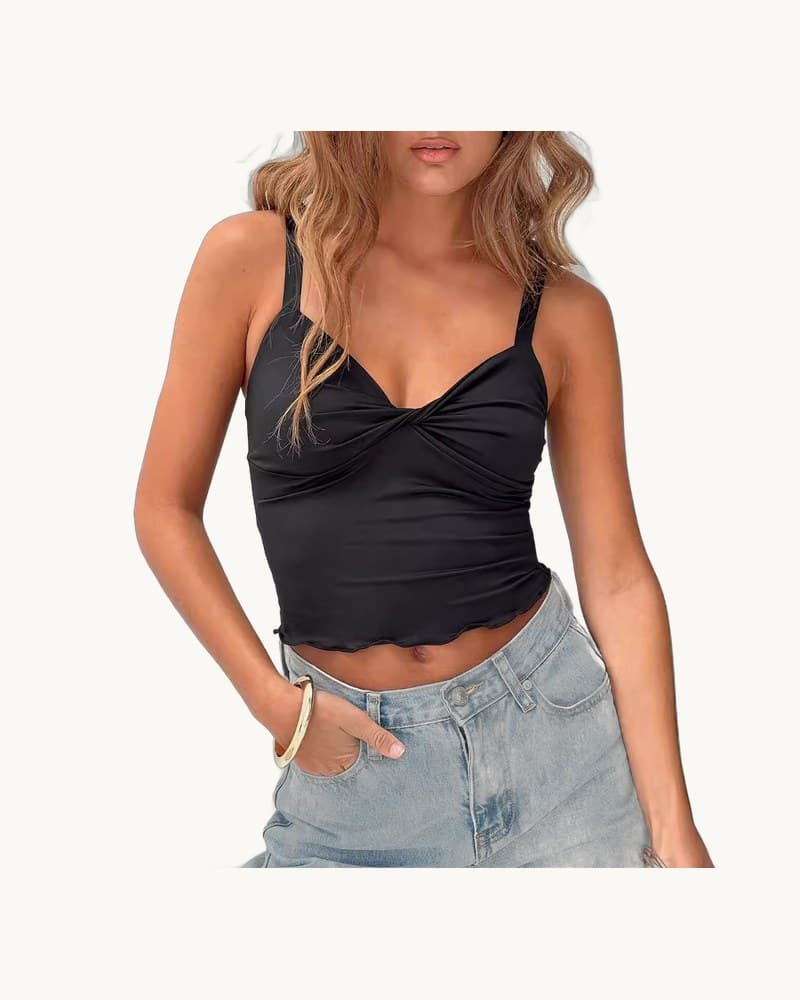 Fashionable Casual Knotted Slim-fit Camisole 1