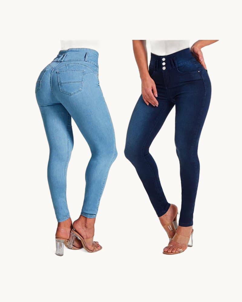 High Waist Jeans Women's Skinny Trousers Tight Stretch 1