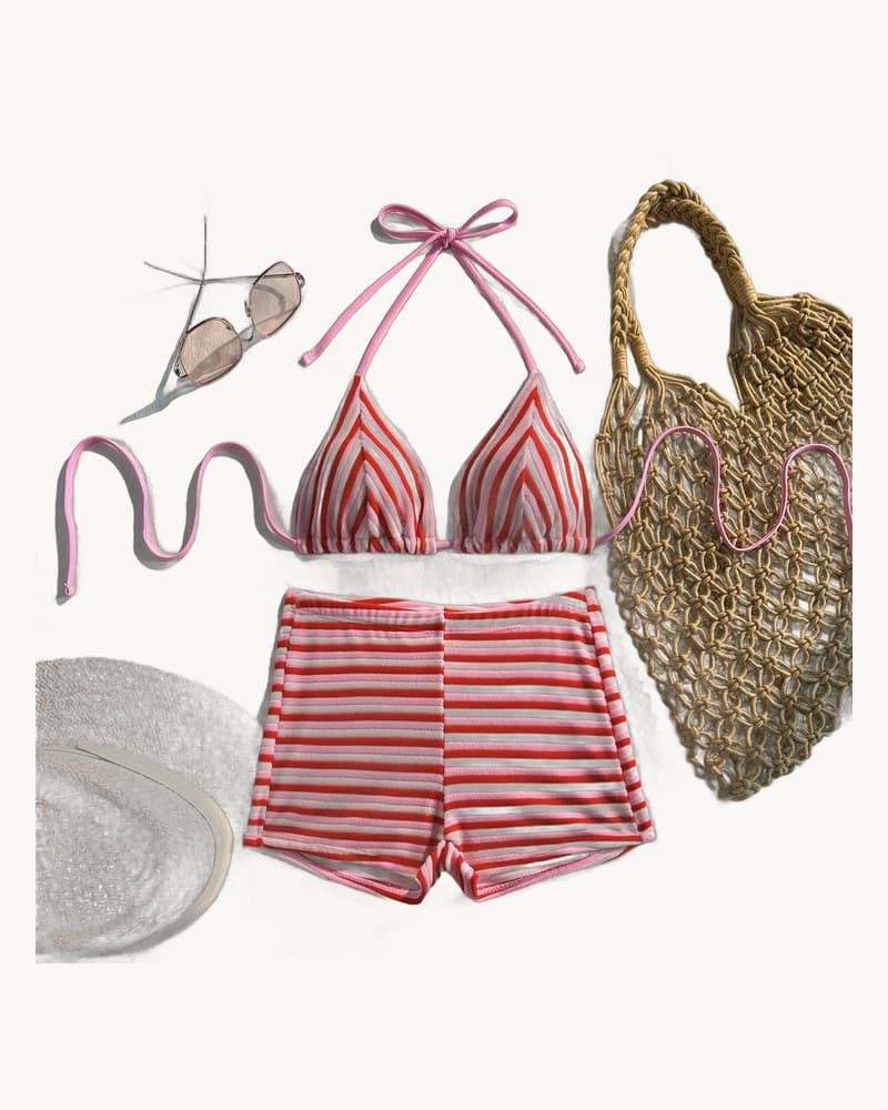 Sexy Striped Two-piece Bikini 1
