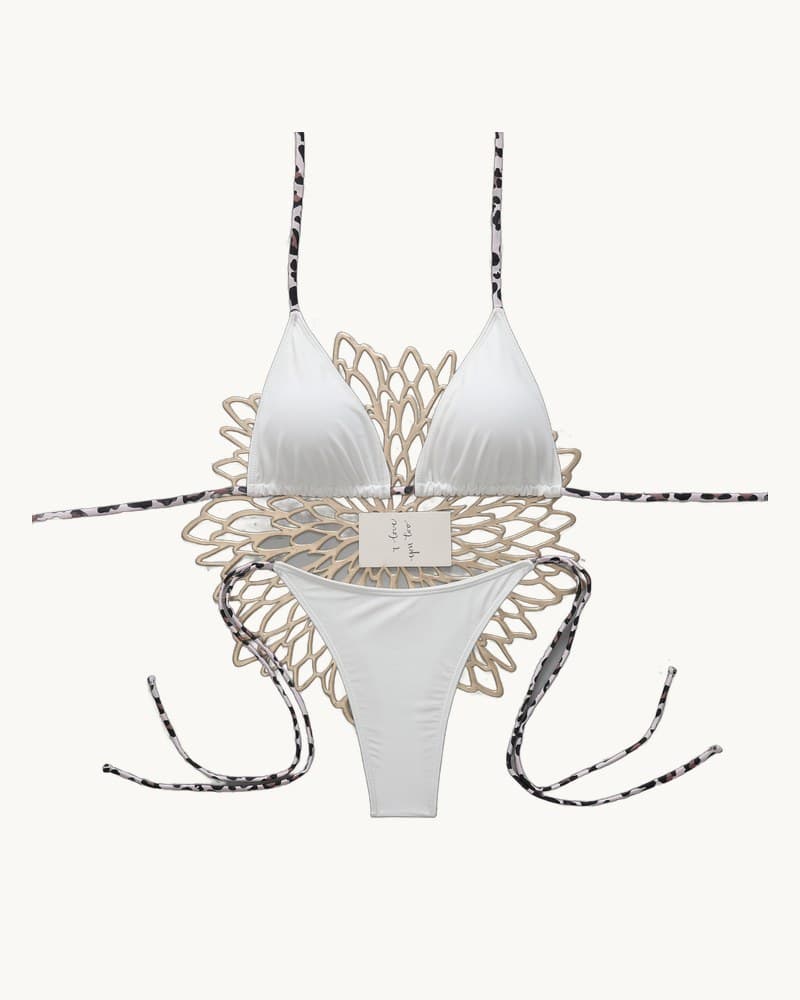 Feminine Chic Triangle-string Bikini Set 1