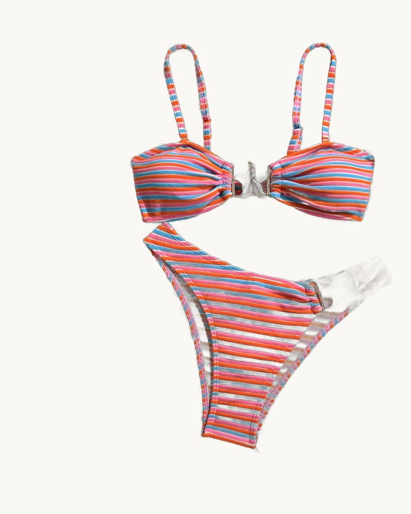 Sexy Striped Womens Two-piece Swimsuit Bikini 1