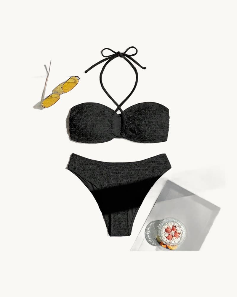 European and American-style Sexy Halter-neck Lace-up Bikini 1