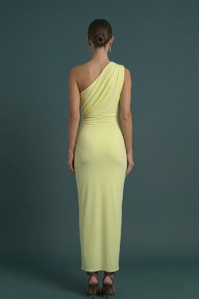 One Shoulder Drape Maxi Dress 1