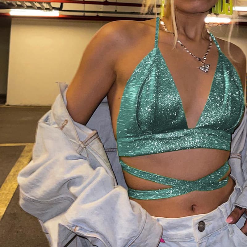 Sexy Hot Girl Straps Inside the Tank Top Wind Spring Halter 1