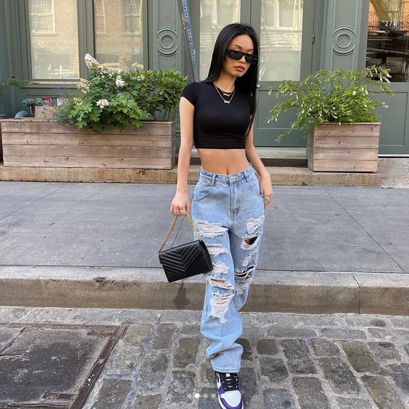 All-match Slightly Spicy Jeans Women's Autumn 1