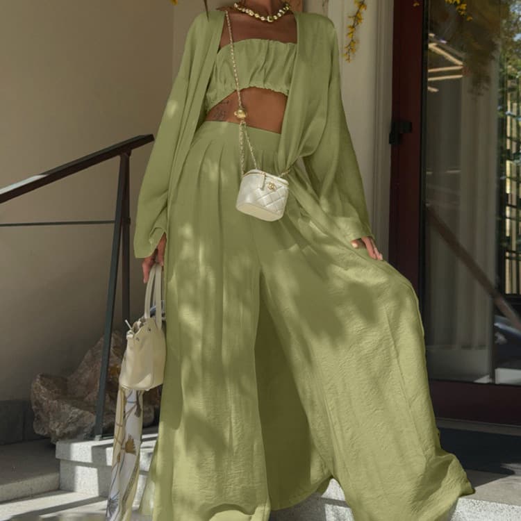 Sage Green 3-piece Loungewear Set 1