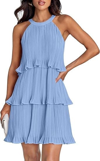 Pullover Tiered Ruffled Hem Sleeveless Dress 1